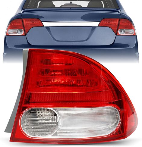 ضوء خلفي للفرامل لسيارة Honda Civic Sedan Hybrid 2009 2010 2011 - استبدال مجموعة الضوء الخلفي Honda Civic لـ 33501SNAA51 وHO2819138 - مصباح خلفي للركاب الجانب الأيمن - RH in Kuwait