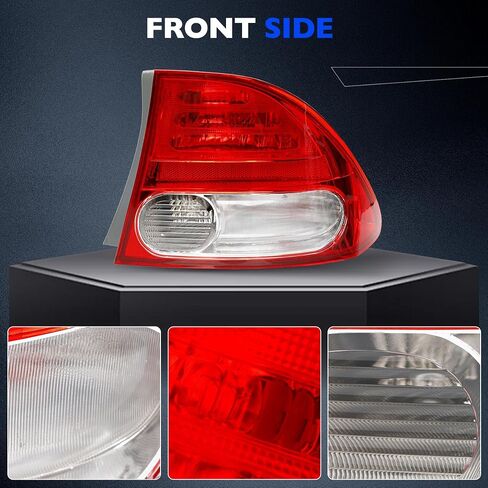 ضوء خلفي للفرامل لسيارة Honda Civic Sedan Hybrid 2009 2010 2011 - استبدال مجموعة الضوء الخلفي Honda Civic لـ 33501SNAA51 وHO2819138 - مصباح خلفي للركاب الجانب الأيمن - RH in Kuwait