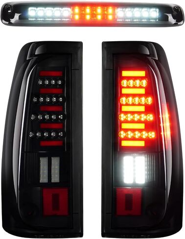 LED Tail Light Fit for Chevy Silverado 1500 2500 2003-2006, for GMC Sierra 1500 1500HD 2500 2500HD 3500 2004-2006, for Silverado/Sierra Classic 2007, Chrome Housing Smoke Lens in Saudi Arabia