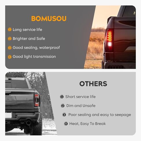 LED Tail Light Fit for Chevy Silverado 1500 2500 2003-2006, for GMC Sierra 1500 1500HD 2500 2500HD 3500 2004-2006, for Silverado/Sierra Classic 2007, Chrome Housing Smoke Lens in Saudi Arabia