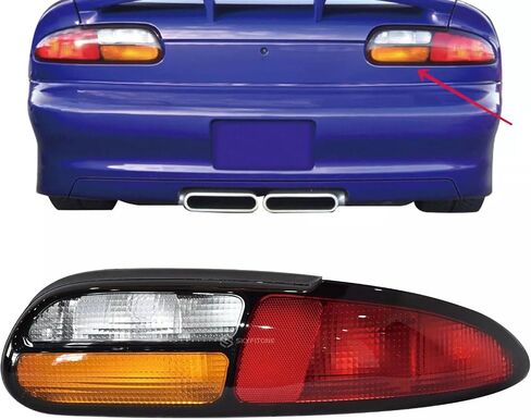 JX RACING · PERFORMANCE · ACCESSORIES Compatible with Chevrolet Camaro Z28 SS 1993-2002 Rear Tail Lights Lamps Pair Four Bulb Holes Set in Saudi Arabia