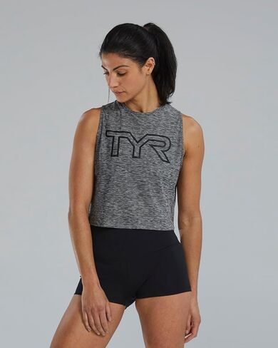TYR T39000252XS Wmn Airtec Crop TNK Heather Grey XS in Saudi Arabia