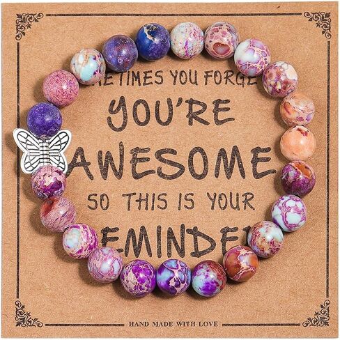 Inspirational Bracelets for Women Natural Stone Healing Relaxation Chakra Bracelet for Graduation Birthday Christmas Mothers day Valentines Thanksgiving Gifts for Her Mom Best Friend Sister in Saudi Arabia