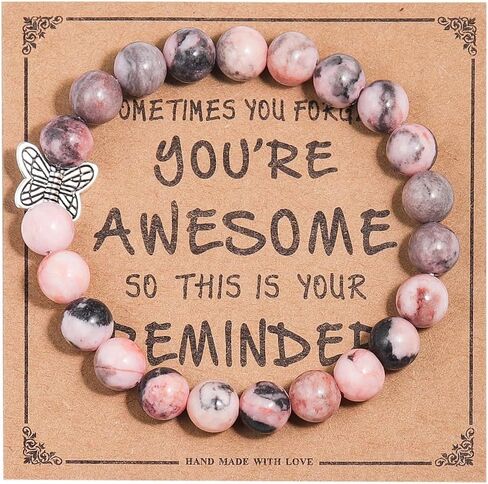 Inspirational Bracelets for Women Natural Stone Healing Relaxation Chakra Bracelet for Graduation Birthday Christmas Mothers day Valentines Thanksgiving Gifts for Her Mom Best Friend Sister in Saudi Arabia