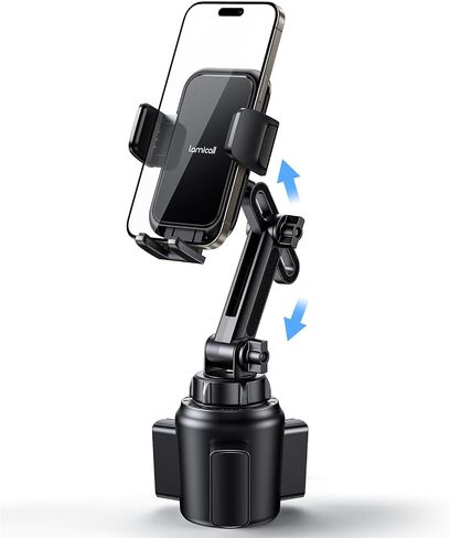 Lamicall Cup Holder Phone Holder for Your Car - [Thick Cases Friendly] Universal Adjustable Cupholder Cell Phone Car Mount for Truck Golf Cart iPhone 16 Galaxy Google and All 4"-7" Smartphones in Saudi Arabia