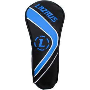 LAZRUS Premium Thick Synthetic Leather Hybrid Golf Club Covers - Fits Most Brand Golf Head Covers (Individuals or Set)
