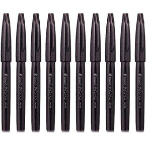 Pentel Fude Touch Brush Sign Pen (SES15C-A),Black Ink, Felt Pen Like Brush Stroke, Value Set