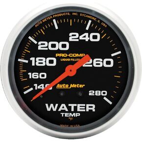 Auto Meter 5431 Mechanical Liquid-filled Water Temperature Gauge