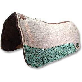 Southwestern Equine OrthoRide Made in USA Premium All Wool Build up, Saddle Pad Western, Classic Contour Saddle Pad, Ortho Pad Horse Saddle Pad, Saddle Blanket, 30x30 & 31x32