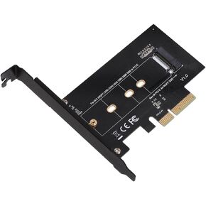 SIIG Full Speed M.2 M Key Nvme SSD to PCIe Adapter, PCI Express X16 Card with Heatsink, Supports Windows 7/8/ 10, Supports 2230, 2242, 2260, 2280 Form Factor M.2 SSDS