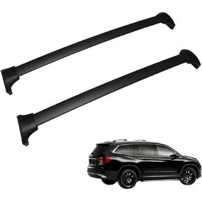 Roof Rack Side Rails Cross Bars for Honda Pilot 2016 2017 2018 2019 2020 2021 2022 Rooftop Luggage Black Black Side RailsBlack Cross Bars