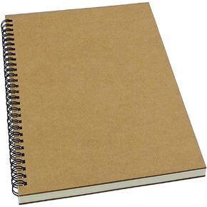 YUREE Spiral Notebook/Spiral Journal Lined, B5 Hard Kraft Cover Wire Bound Notebook Ruled, 70 Sheets (140 Pages), 10.5" x 7.3", Blue