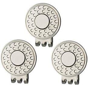 Golf Hat Clip Strong Magnet Value 3 6 Pack Set, Iron Cap Clips with Nickel Craft for Men Women Golfer (Silver)