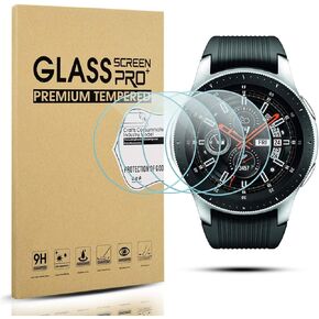 4-Pack for Samsung Galaxy Watch 46mm (2018) / Gear S3 Screen Protector Tempered Glass, [2.5D 9H Hardness] [Anti-Scratch] (DO NOT Fit for Galaxy Watch 4 Classic 46mm)