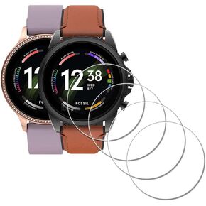 Screen Protector for Fossil Men's GEN 6 / Women's GEN 6 Smartwatch [4 Pack] Tempered Glass Anti-Scratch Bubble-Free Easy Installation