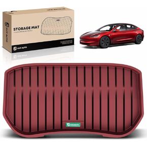YHTAUTO Custom Fit Front Trunk Mat Cargo Liner for 2024 Tesla Model 3 Highland, All Weather TPE Car Mats Carpet, Anti-Slip Waterproof Orderless, Automatic Front Floor Tray Mats for Car, Black