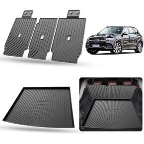 Custom Fit for 2020-2023 Mercedes-Benz GLE-Class Rear Trunk Mat TPE Backrest Mat Cargo Liner for 2020-2023 Mercedes-Benz GLE-Class Accessories (Trunk Mat+Backrest Mat)