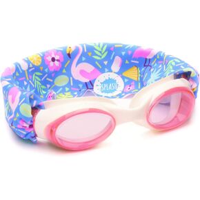 SPLASH SWIM GOGGLES with Fabric Strap - Pink & Purples Collection | Fun, Fashionable, Comfortable - Adult & Kids Swim Goggles