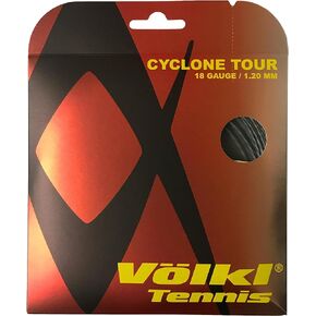 Volkl Cyclone Tour | Tennis Racquet String | Spin & Control | Ten-Sided co-Polymer (Anthracite, 18, Set)