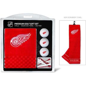 Team Golf NHL Gift Set Embroidered Golf Towel, 3 Golf Balls, and 14 Golf Tees 2-3/4" Regulation, Tri-Fold Towel 16" x 22" & 100% Cotton