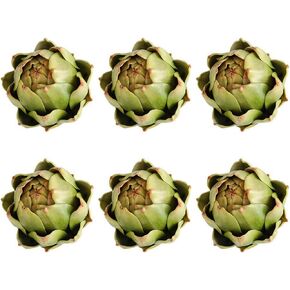 Large Green Artificial Artichokes Fruits - Fake Fruits and Realistic Vegetables for Kitchen Bowl and Vase Filler Decorations (4) in Saudi Arabia