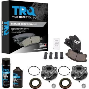 TRQ Front Brake Pads Compatible with 90-95 Buick 92-95 Chevrolet Oldsmobile Pontiac