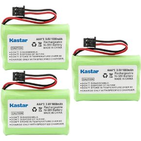 Kastar 3-Pack AAAX3 3.6V MSM 1000mAh Ni-MH Rechargeable Battery for Uniden Cordless Phone BT-446 BT446 BP-446 BP446 BT-1005 BT1005 TRU8885 TRU8885-2 TRU88852 TRU8888 TRU9460 TRU9465 TRU9480 TCX-800
