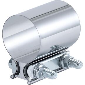 1.75 Inch Exhaust Clamp,1 3/4 In Butt Joint Exhaust Muffler Pipe Band Clamp Sleeve Coupler Stainless Steel