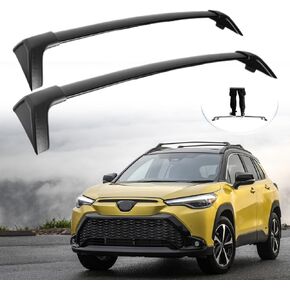 Upgraded ２２０LBS Roof Racks for 2022-2024 Toyota Corolla Cross & Hybrid – Work with Factory Side Rails, All Aluminum Cross Rails for Canoe, Kayak, and Bike