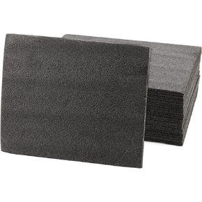 15 Pack 12 x 10 x 2/5 Inch Foam Sheets, Polyethylene Foam Pads, Polyethylene Cushioning Sheets Foam Sheets for Moving, Packing, Crafting, Black