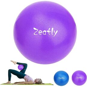 Zeatly 9 Inch Mini Exercise Ball for Pilates, Yoga, and Core Training, Small Exercise Ball with Pump, Guide for Physical Therapy, Balance, Stability, and Stretching, Ideal for Home land Office Fitness