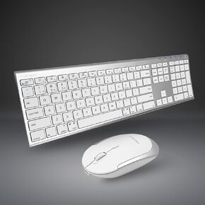 Macally Wireless Bluetooth Keyboard and a Wireless Bluetooth Mouse, Great for Working at Home