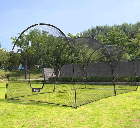 Gagalileo 22x12x10FT Batting Cage for Softball Baseball - Heavy Duty Netting Backstop, Perfect for Pitching Practice - Backyard Training in Saudi Arabia