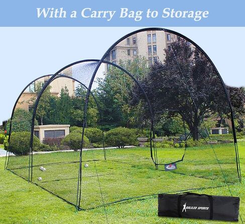 Gagalileo 22x12x10FT Batting Cage for Softball Baseball - Heavy Duty Netting Backstop, Perfect for Pitching Practice - Backyard Training in Saudi Arabia
