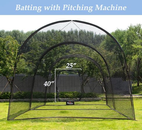 Gagalileo 22x12x10FT Batting Cage for Softball Baseball - Heavy Duty Netting Backstop, Perfect for Pitching Practice - Backyard Training in Saudi Arabia