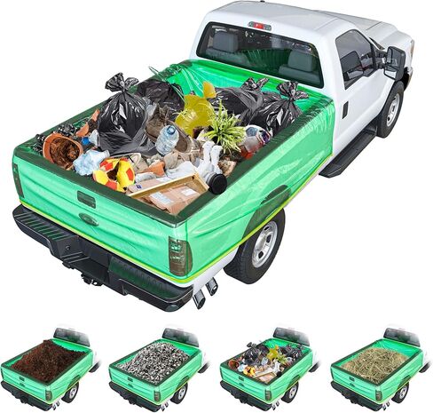 حقيبة Skywin Truck Pickup - حقيبة متعددة الاستخدامات بحجم الشاحنة، وحقيبة شاحنة متينة وبطانة بيك اب عملاقة برباط، تناسب جميع أحجام الشاحنات - حقيبة عملاقة 101 × 75 × 50 بوصة، خضراء in Kuwait