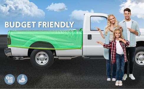 حقيبة Skywin Truck Pickup - حقيبة متعددة الاستخدامات بحجم الشاحنة، وحقيبة شاحنة متينة وبطانة بيك اب عملاقة برباط، تناسب جميع أحجام الشاحنات - حقيبة عملاقة 101 × 75 × 50 بوصة، خضراء in Kuwait