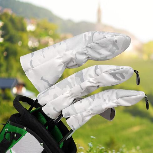 3 Pack Camouflage Golf Club Head Covers for Driver, Fairway Woods and Hybrid, Golf Iron Covers 12 PCS in Kuwait
