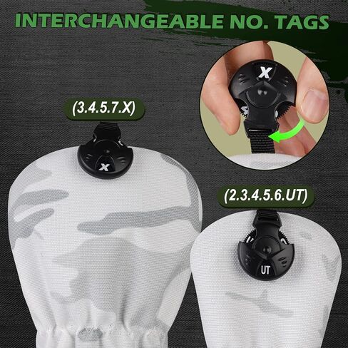 3 Pack Camouflage Golf Club Head Covers for Driver, Fairway Woods and Hybrid, Golf Iron Covers 12 PCS in Kuwait