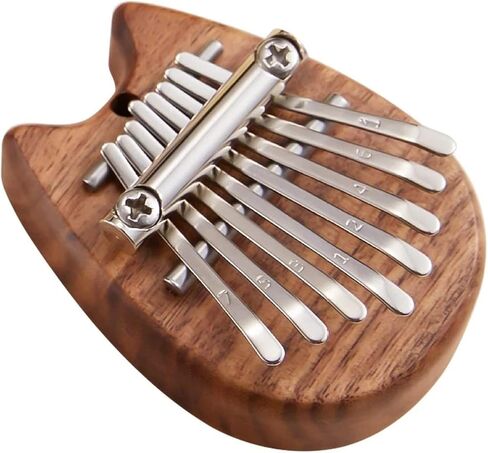 8 Key Mini Kalimba Thumb Piano Finger Percussion Keyboard Mini kalimba key ring (Crystal cat shape) in Saudi Arabia