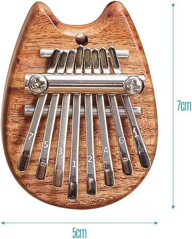 8 Key Mini Kalimba Thumb Piano Finger Percussion Keyboard Mini kalimba key ring (Crystal cat shape) in Saudi Arabia