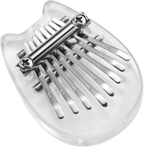 8 مفاتيح صغيرة كاليمبا الإبهام البيانو قرع لوحة المفاتيح كاليمبا الصغيرة حلقة رئيسية (شكل قطة كريستال) in Kuwait