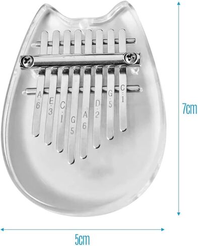 8 مفاتيح صغيرة كاليمبا الإبهام البيانو قرع لوحة المفاتيح كاليمبا الصغيرة حلقة رئيسية (شكل قطة كريستال) in Kuwait