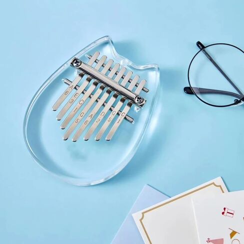 8 مفاتيح صغيرة كاليمبا الإبهام البيانو قرع لوحة المفاتيح كاليمبا الصغيرة حلقة رئيسية (شكل قطة كريستال) in Kuwait