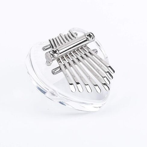 8 Key Mini Kalimba Thumb Piano Finger Percussion Keyboard Mini kalimba key ring (Crystal cat shape) in Saudi Arabia