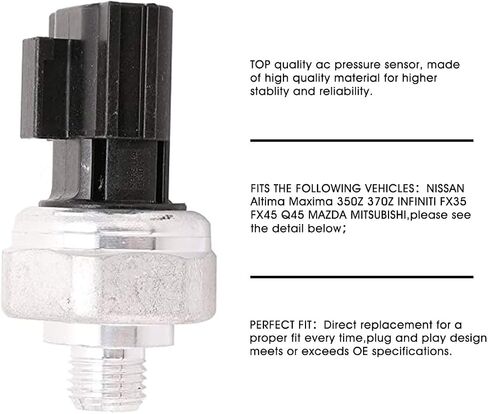 A/C Pressure Sensor Switch 921361FA0A Fits for Nissan Altima Maxima 350Z 370Z Infiniti FX35 FX45 Q45 Mazda Mitsubishi 92136-1FA0A 92136-3Z600 in Saudi Arabia