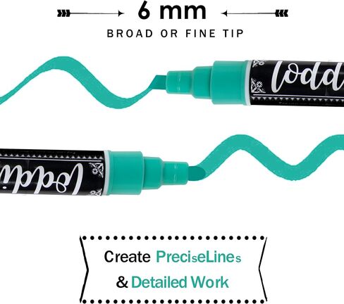 Loddie Doddie Liquid Chalk Markers for Chalkboard - 6mm Reversible Chisel and Bullet Tips, Chalkboard Markers Erasable, Macaron Pastel Chalk Pens 8 Count in Saudi Arabia