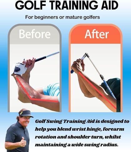 مساعد مدرب التأرجح للجولف من Zcoorey - مساعد تدريب الجولف على تحسين المفصلات ودوران الساعد ودوران الكتف والقبضة. مدرب التأرجح المحمول القابل للطي مجهز بتدريب قبضة الجولف in Kuwait