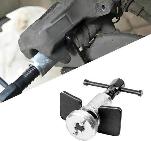 1 PC Car Brake Caliper Compression Tool, Hex Head Metal Vehicle Disc Brake Caliper Piston Replacement, Universal High-Precision Automotive Brake Adjustment Accessories (Silver & Black) in Saudi Arabia