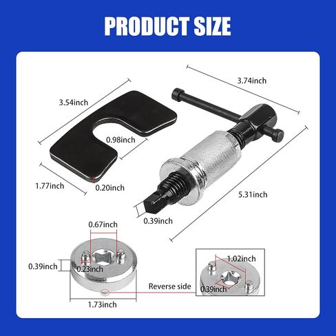 1 PC Car Brake Caliper Compression Tool, Hex Head Metal Vehicle Disc Brake Caliper Piston Replacement, Universal High-Precision Automotive Brake Adjustment Accessories (Silver & Black) in Saudi Arabia